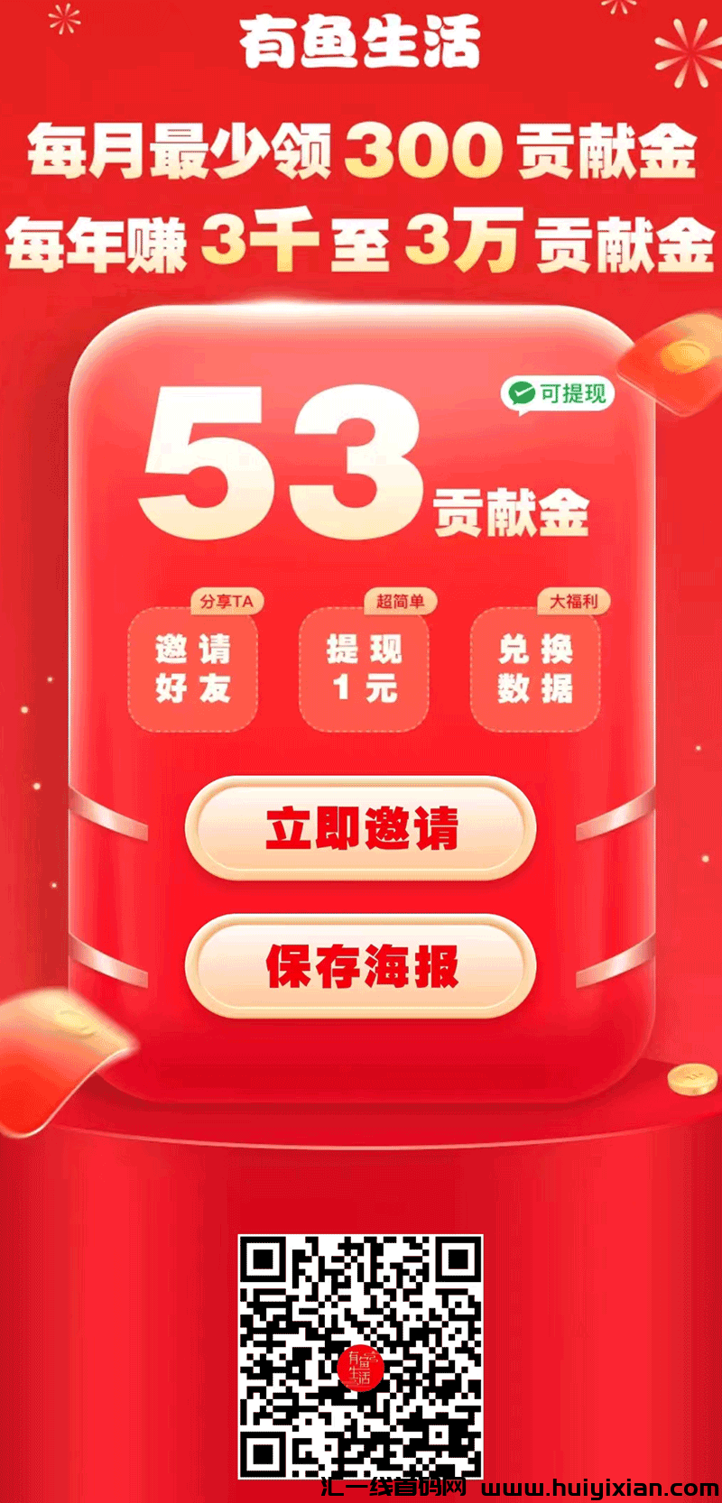 有鱼生活：让你消费变赚米的平/台，不要钱領取商品，消费姿产增值平/台！-汇一线首码网