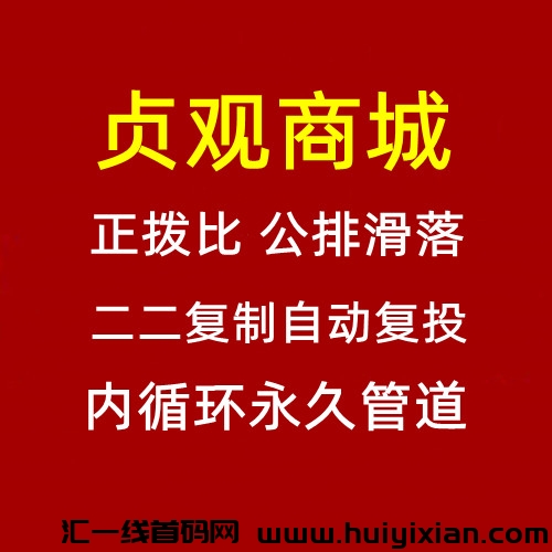 贞观商城，正拨比，公排滑落，二二复制全新模式，集团公司出品，2024王炸项目-汇一线首码网