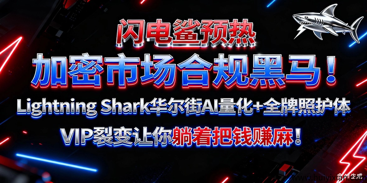 【闪电鲨预热】加密市场合规黑马！Lightning Shark华尔街AI量化+全牌照护体，VIP裂变让你躺着把钱赚麻！-汇一线首码网