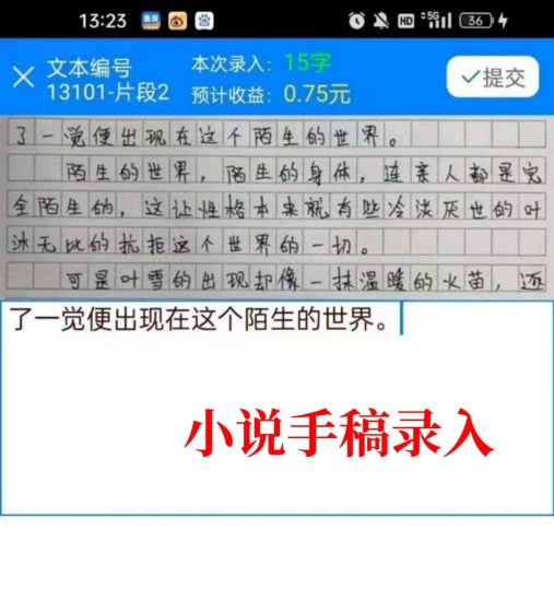 手稿打字录入，免费项目-汇一线首码网
