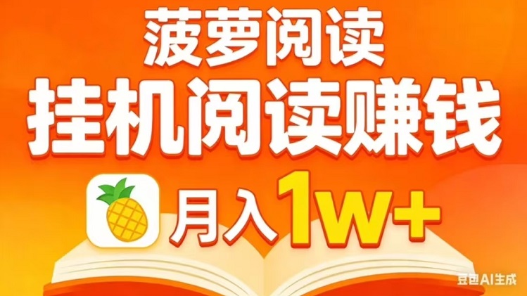 全自动挂机赚钱《菠萝阅读》提现秒到账 ！-汇一线首码网