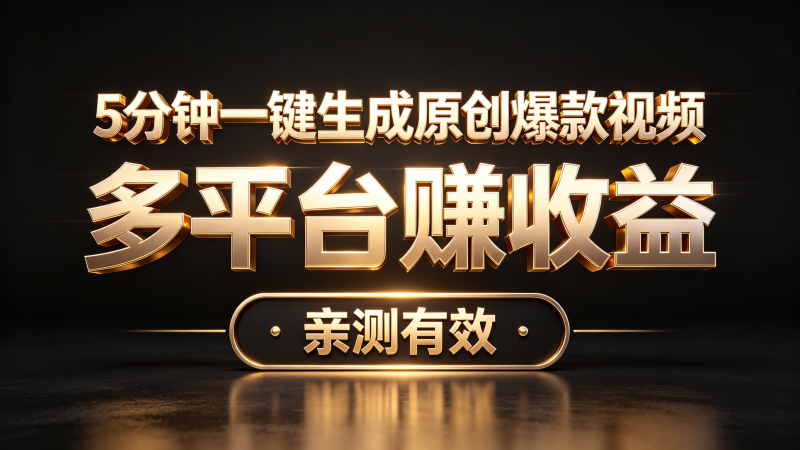 亲测有效!5分钟生成原创爆/款视频,月入过万的秘密全拆解(附视频教程)-汇一线首码网