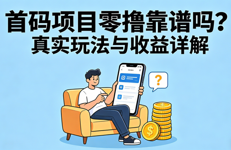首码项目零撸靠谱吗？真实玩法与收益详解_汇一线首码网-汇一线首码网
