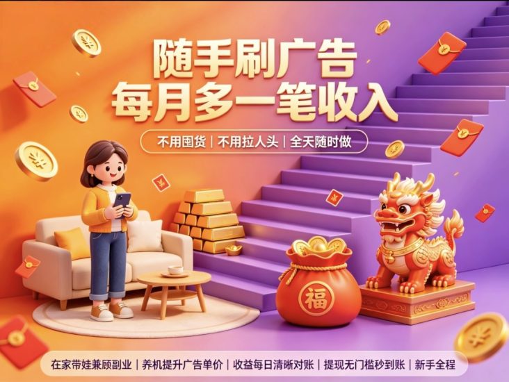 首码趣享看广告简单收益大动作-汇一线首码网