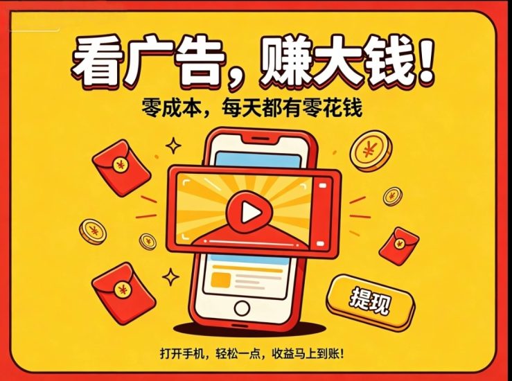 首码趣享实测稳定，看广告每天几分钟持续进账-汇一线首码网